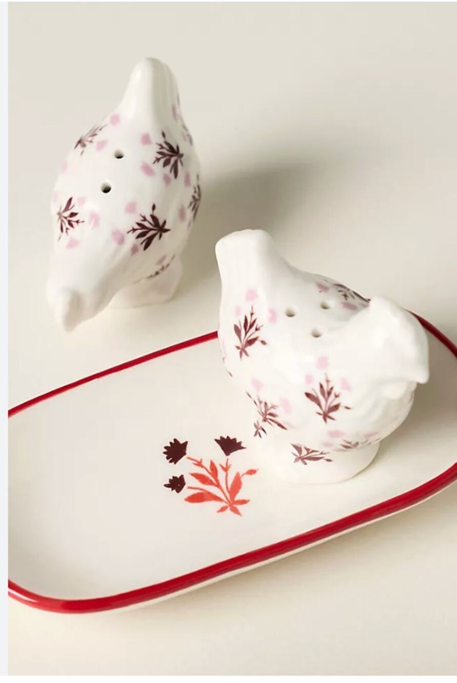 Anthropologie Millie Stoneware Salt & Pepper NEW